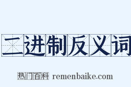 二进制反义词是什么意思的图片